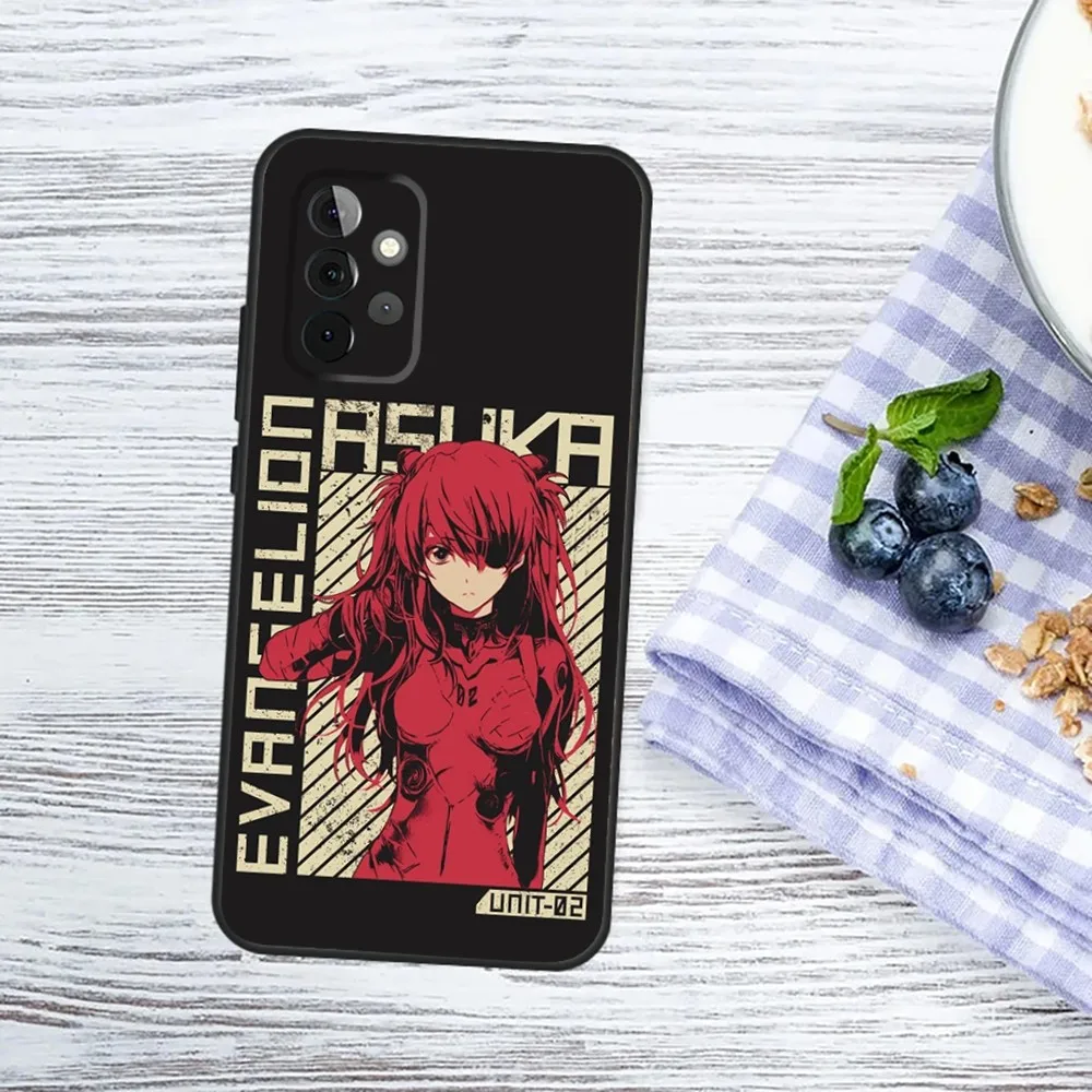 Anime A-Asuka Langley Soryu Phone Case For Samsung Galaxy A13,A21s,A22,A31,A32,A52,A53,A71,A80,A91 Soft Black Phone Cover