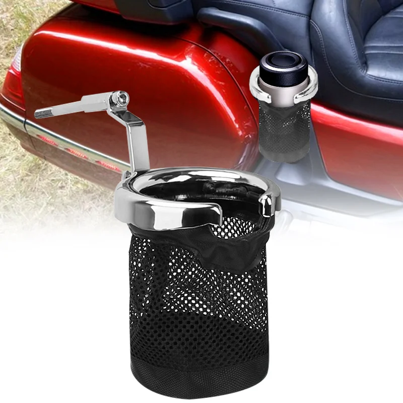Motorcycle Chrome Passenger Handlebar Cup Bottle Drink Holder For Honda Goldwing 1800 GL1800 2001-2015 F6B 2013-2015