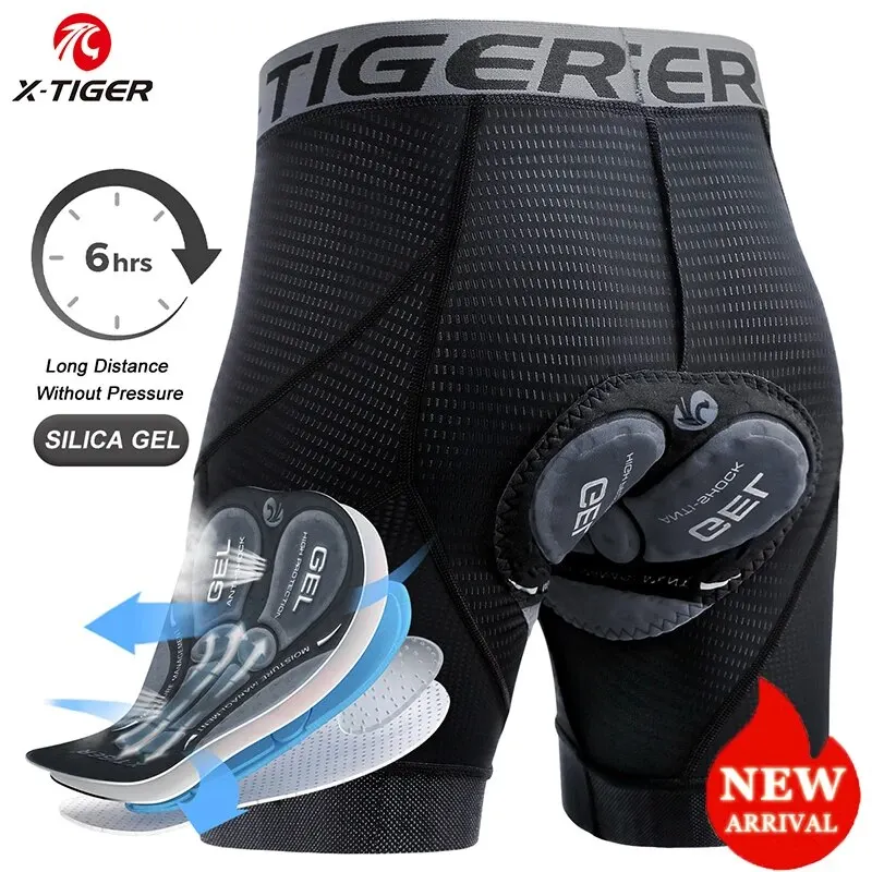 X-TIGER Radfahren Shorts Atmungsaktive Mesh Radfahren Unterwäsche Gel Pad Stoßfest MTB Bike Shorts Fahrrad Unterwäsche 5