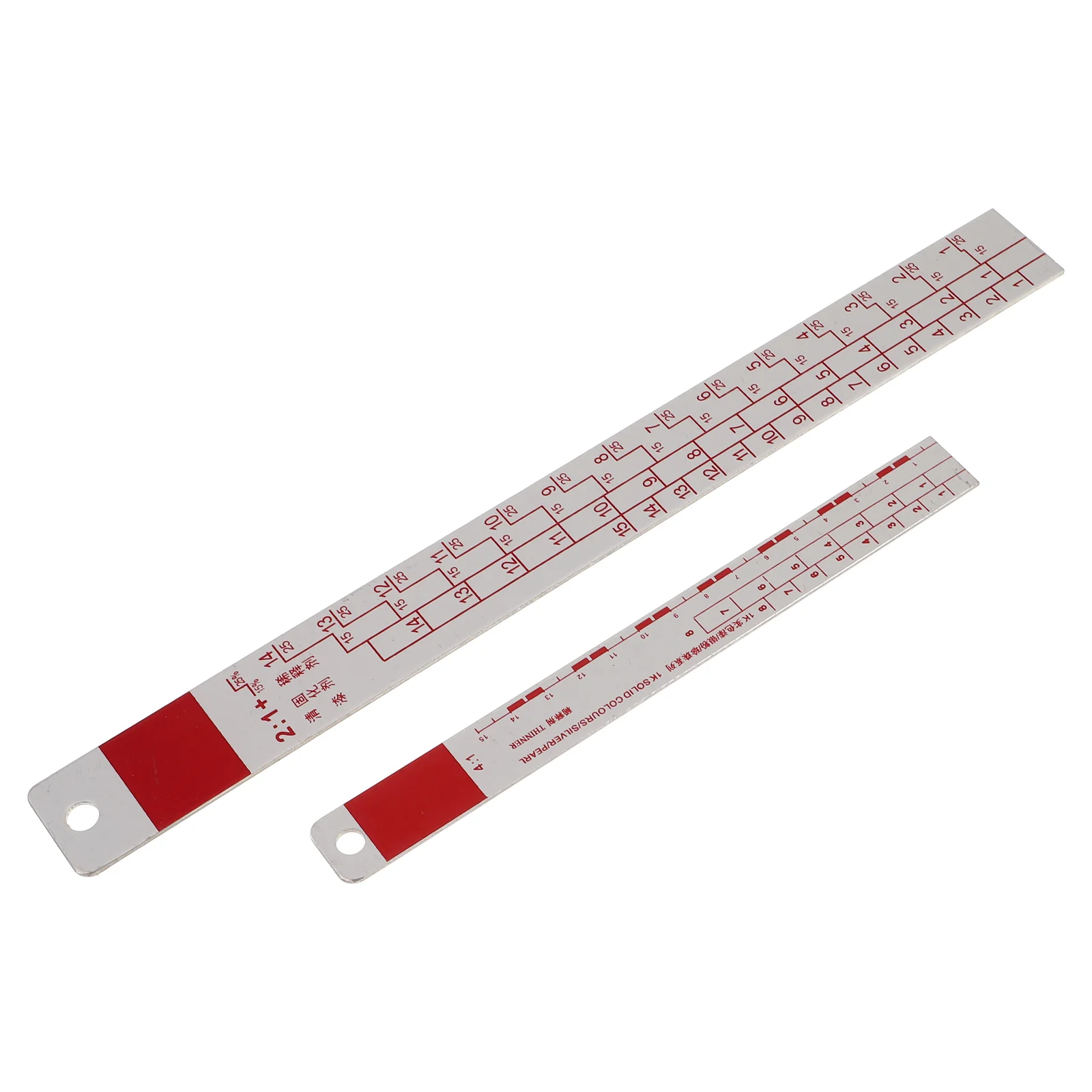 2 Pcs Car Paint Mixing Scale Measurement Tool Guide Scratch Repair Ruler Measuring Stirring Rod Auto