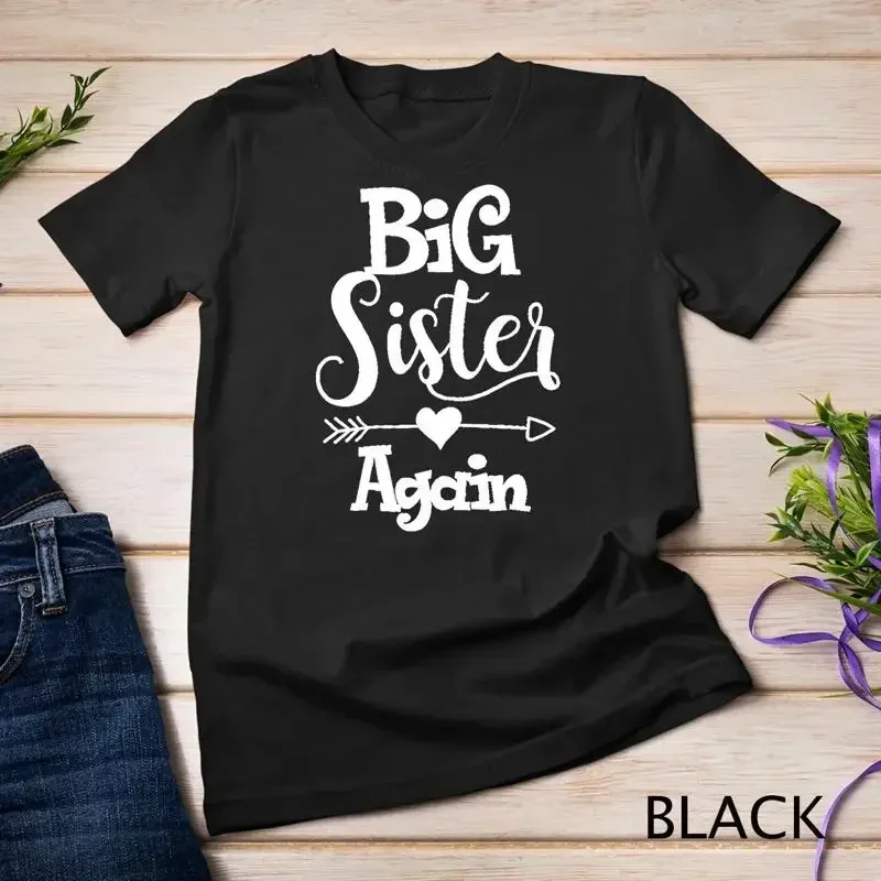 Big sister again shirt Older daughter sibling gift Unisex T shirt