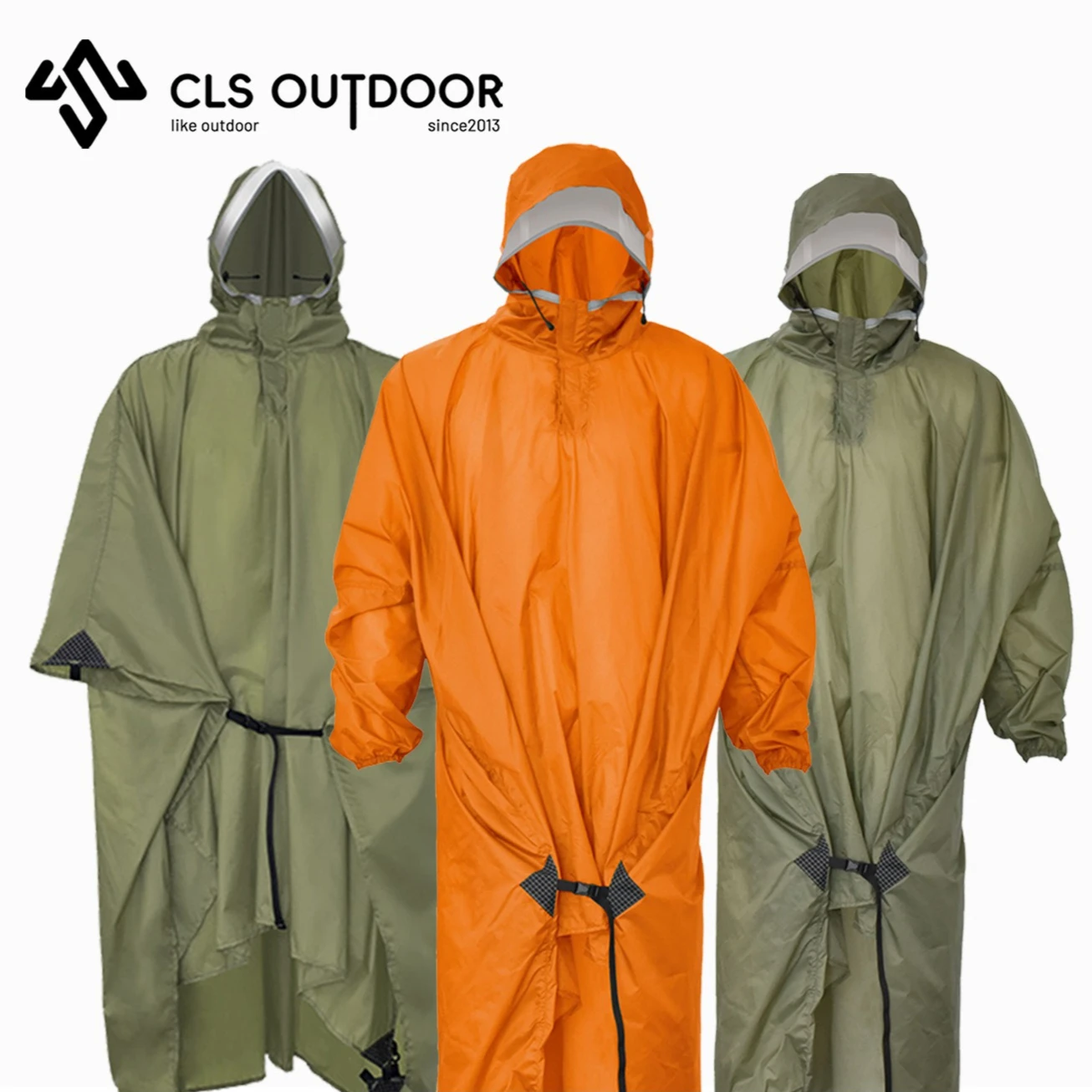 

CLS Extended Raincoat Hiking 3-in-1 Poncho Men's and Women's Outdoor Mountaineering Multifunctional Commuter Backpack Raincoat