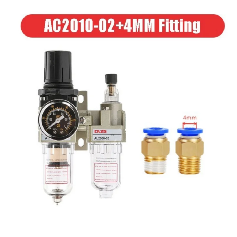 Air Pump Compressor Oil Filter Regulator Trap Pneumatic Water Separator Pressure Manual Drainage Supply AC2010-02 SMC Type