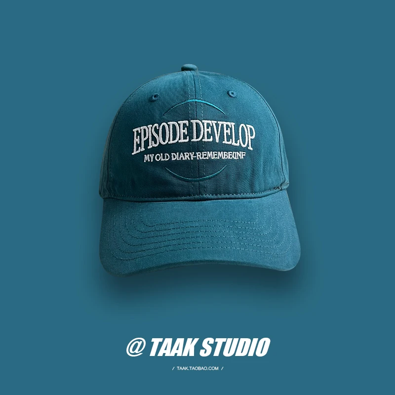 Baseball Cap Female Spring Summer Korean Style Versatile Embroidered Letters Make Face Look Smaller Sun-Poof Peaked Cap Men