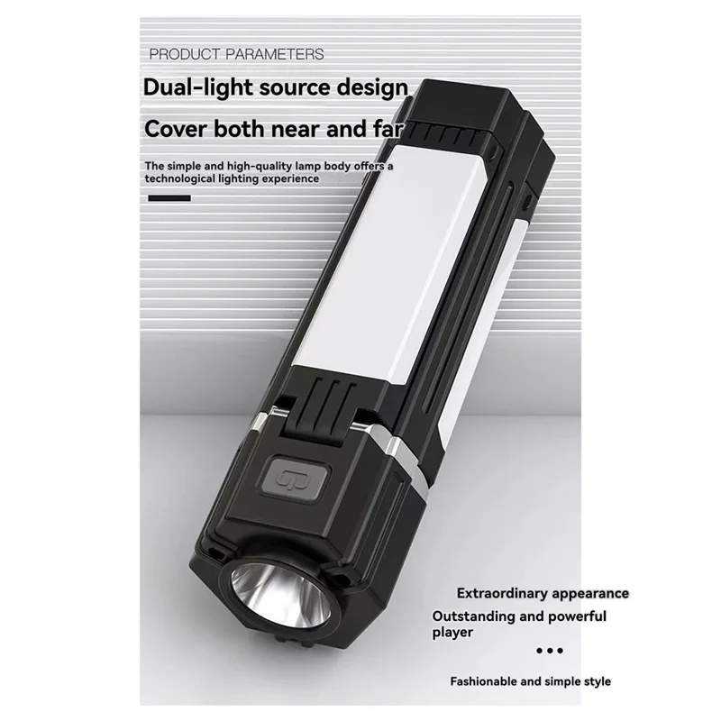 【Electronic-Accessories】USB Rechargeable 3000MAH Camping Light Work Light Flashlight Portable Adjustable Repair Light Warning Li