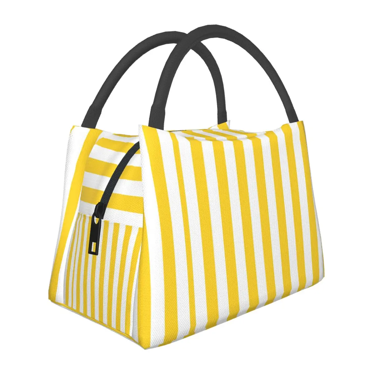 Stripes Narrow Stripe Insulated Lunch Bag for School Picnic Storage Food Boxes Portable Container Cooler Thermal Lunch Box Tote