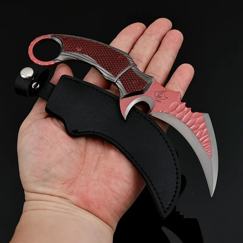 18CM Delta Force Claw Knifes Game Peripherals Full Metal Weapon Model Outdoor Trainning Karambit Collectible Sword Toy Boy Gifts