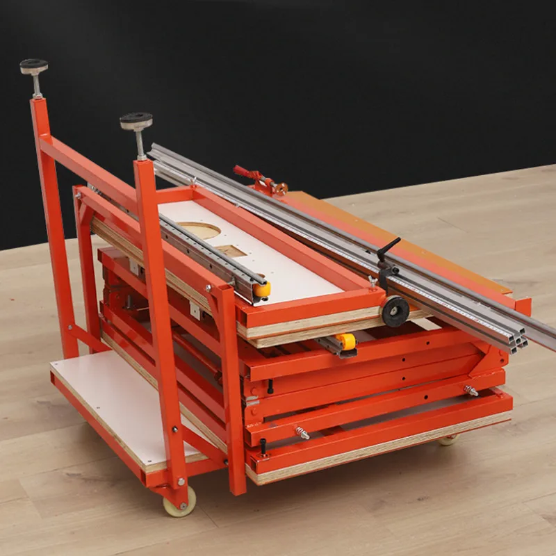 Stainless Steel Push Table Saw Dust-free Female Saw Double Invisible Guide Rail Folding Push And Pull Woodworking