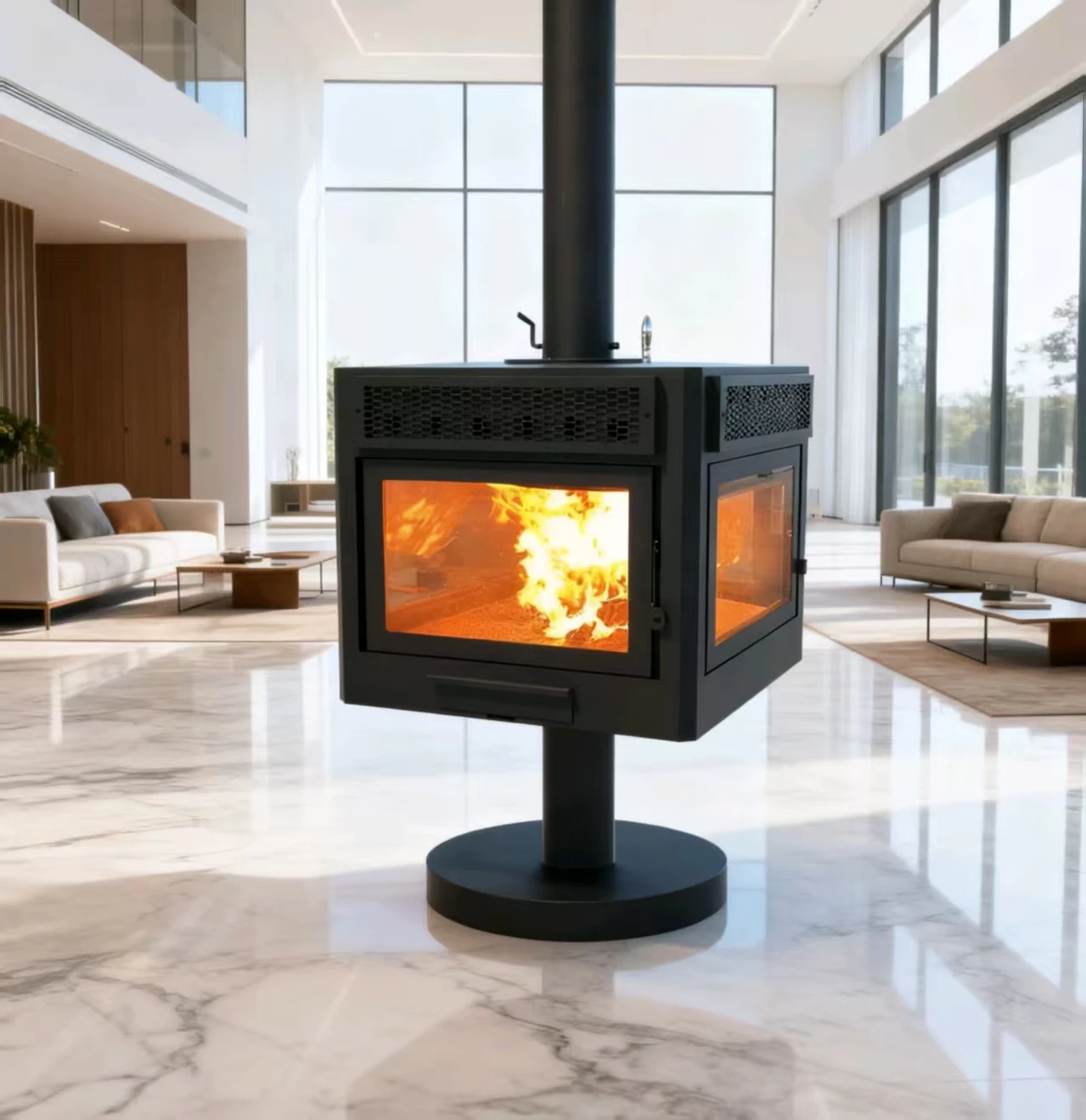 

Wholesale Indoor Use Wood Heater Wood-Burning Stove Room /European Pellet Stove/ Wood Burning Pellet Stove