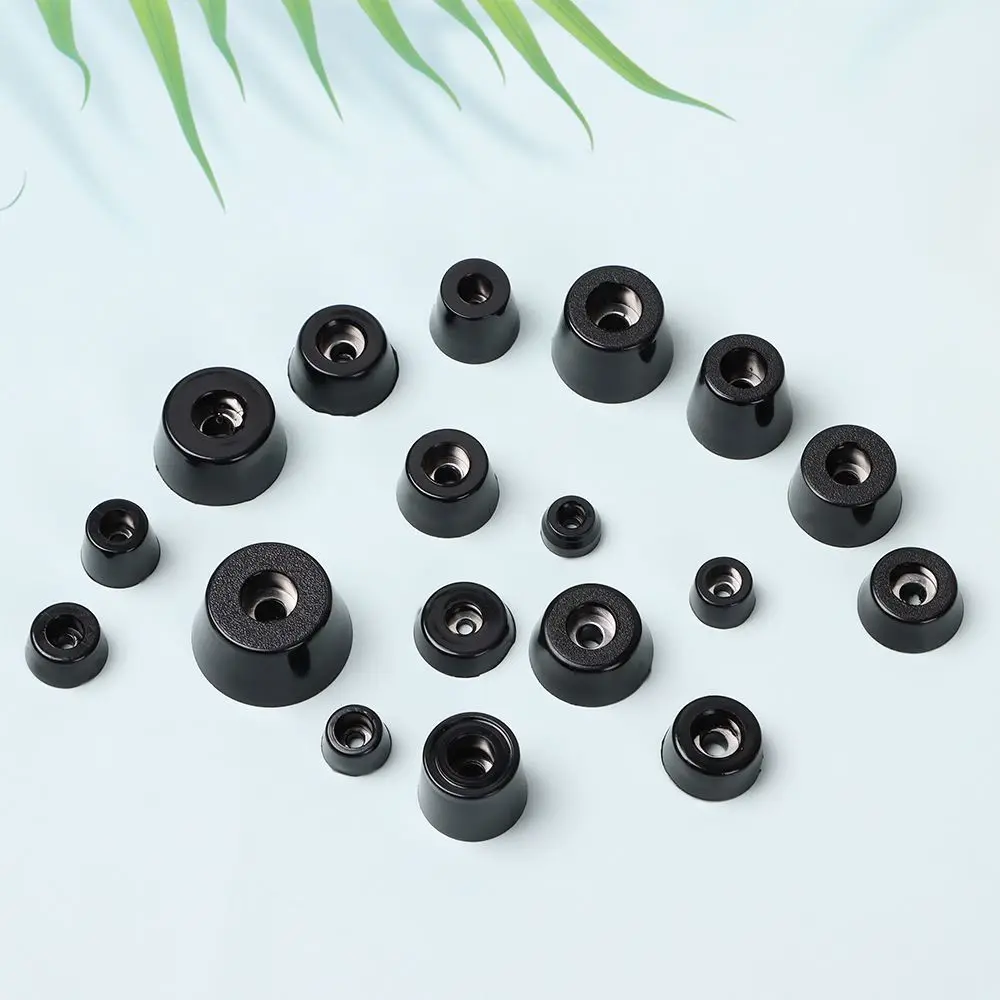 10 pcs Instrument  Accessories Cushion Black Protective Pad PVC Foot Mat Tapered Furniture Slip Feet
