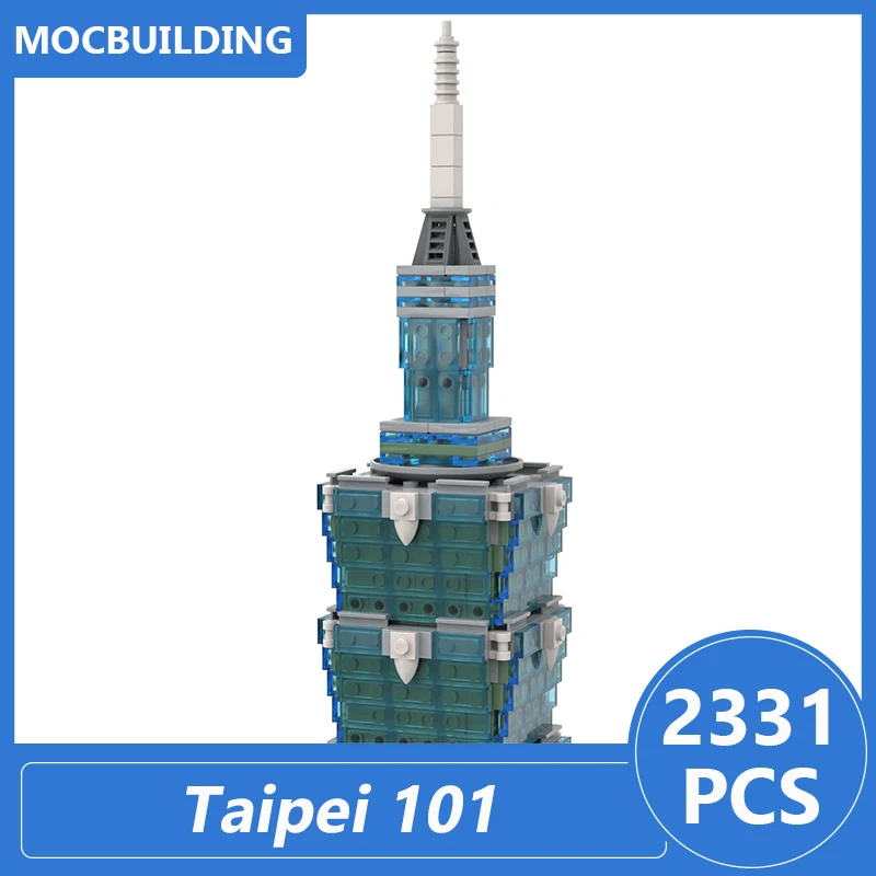 Taipei 101 Scala 1:800 Modello Moc Building Blocks Fai Da Te Assemblare Mattoni Architettura Educativa Creativa Giocattoli Di Natale Regali 2331PCS