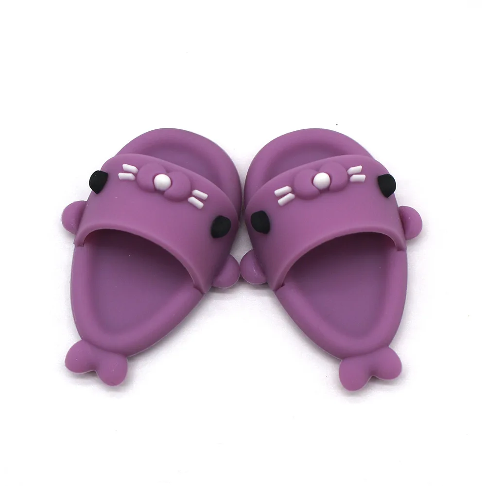 Cute Seal Shark Slippers Doll Shoes Micki Shoes Suit for Ob11,OB22, Blyth, BJD12, 1/6BJD, P9, YOSD Doll Accessories for Girls