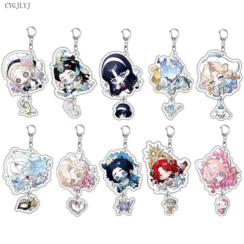 Anime Identity ⅤFigures Grace Mary Acrylic Keychain Emma Woods Character Key Chain Bag Pendant Chaveio For Girls Birthday Gift