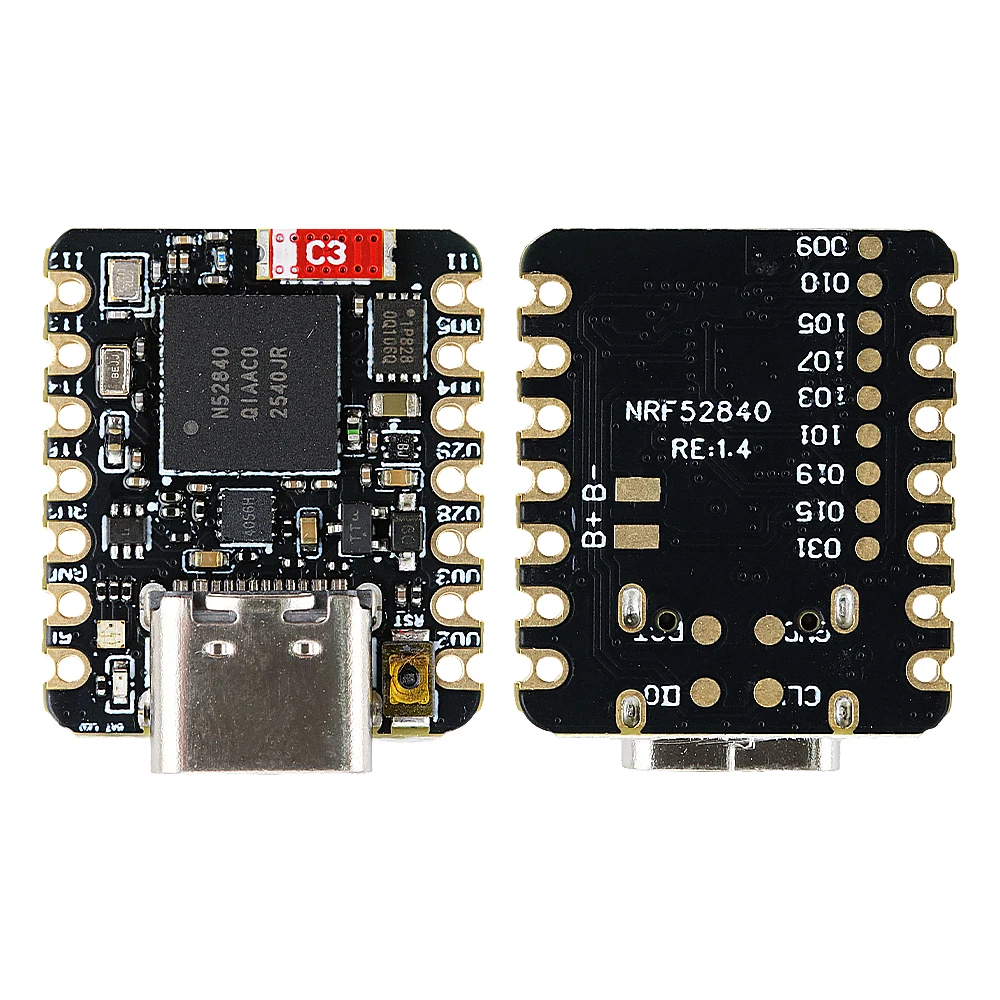 MINI NRF52840 płytka rozwojowa BT5.0 moduł Bluetooth MCU główna płyta sterowania 18*21MM QSPIFlash TYPE-C
