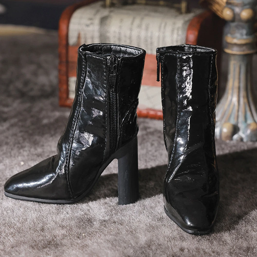 

D09-P945 детская игрушка ручной работы 1/3 SD16 SDGR MSD bjd/sd, обувь для кукол, черный цвет, на высоком каблуке с молнией, 1 пара