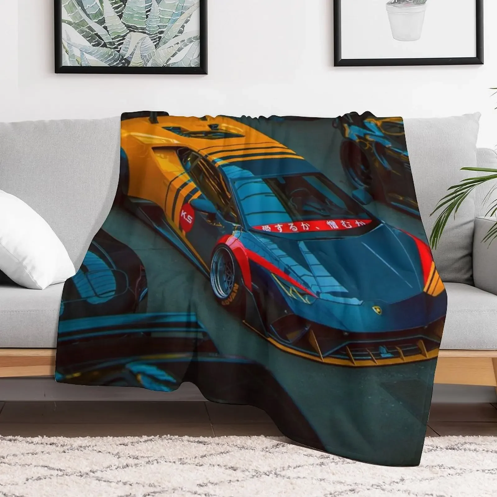 Lambo JDM Throw Blanket Decorative Beds Blankets Sofas Of Decoration Camping Blankets