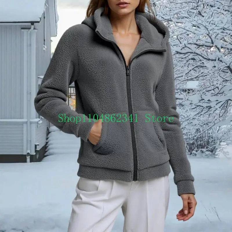 5asd women morbido pizzico sfocato con cerniera piena con cappuccio con cappuccio con cappuccio inverno inverno calda