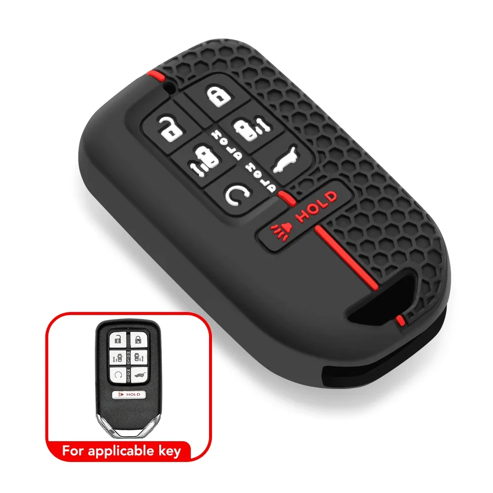 7 Button Silicone Car Key Cover Case Protect For Honda Odyssey 2021 2022 2023 Remote Keychain