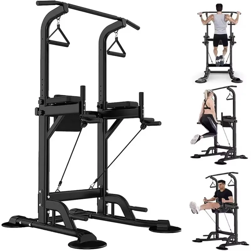 New Design Pull-up Dip Bar Adjustable Multi-Function Power Tower Pull-up Dip Station Machine Strength Training Exercise