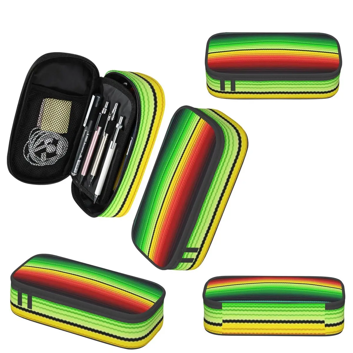 Mexican Indigenous Blanket Pencil Case for Studen Gifts Pen Box Pencil Bag Stationery Supplies Pen Holder Bag - view 6