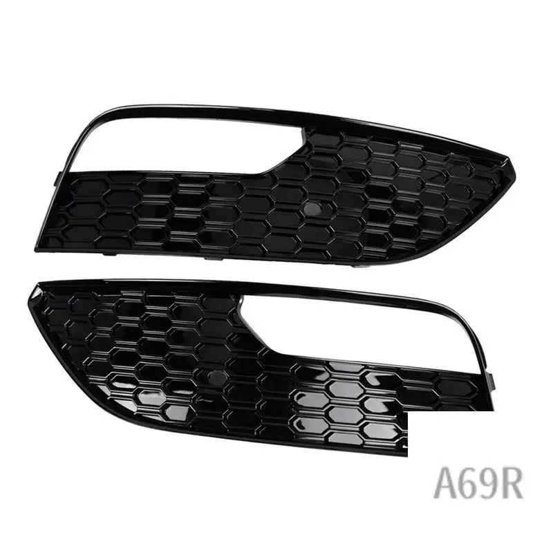 

A69R-2 Pieces Auto Front Bumper Fog Light Grill Trim Covers 8V3807681 8V3807682 For A3 2012-2016 Replacement Parts
