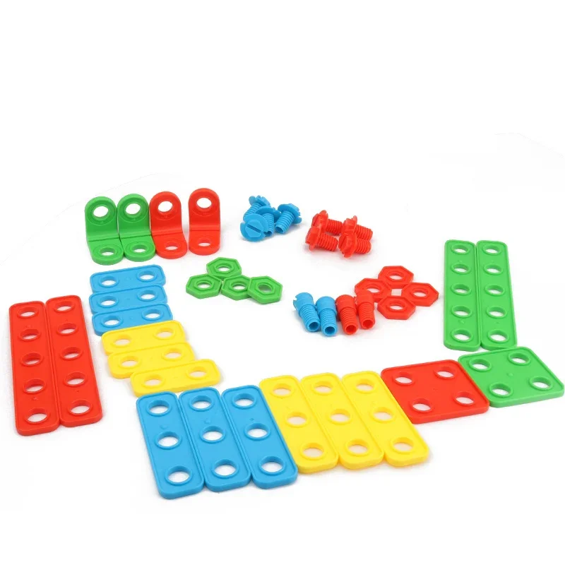 Kids Toys Creative Educational Toy DIY Screws Puzzle Assembled Mosaic Design Building Toys Toddler Boy Toys Set Gift