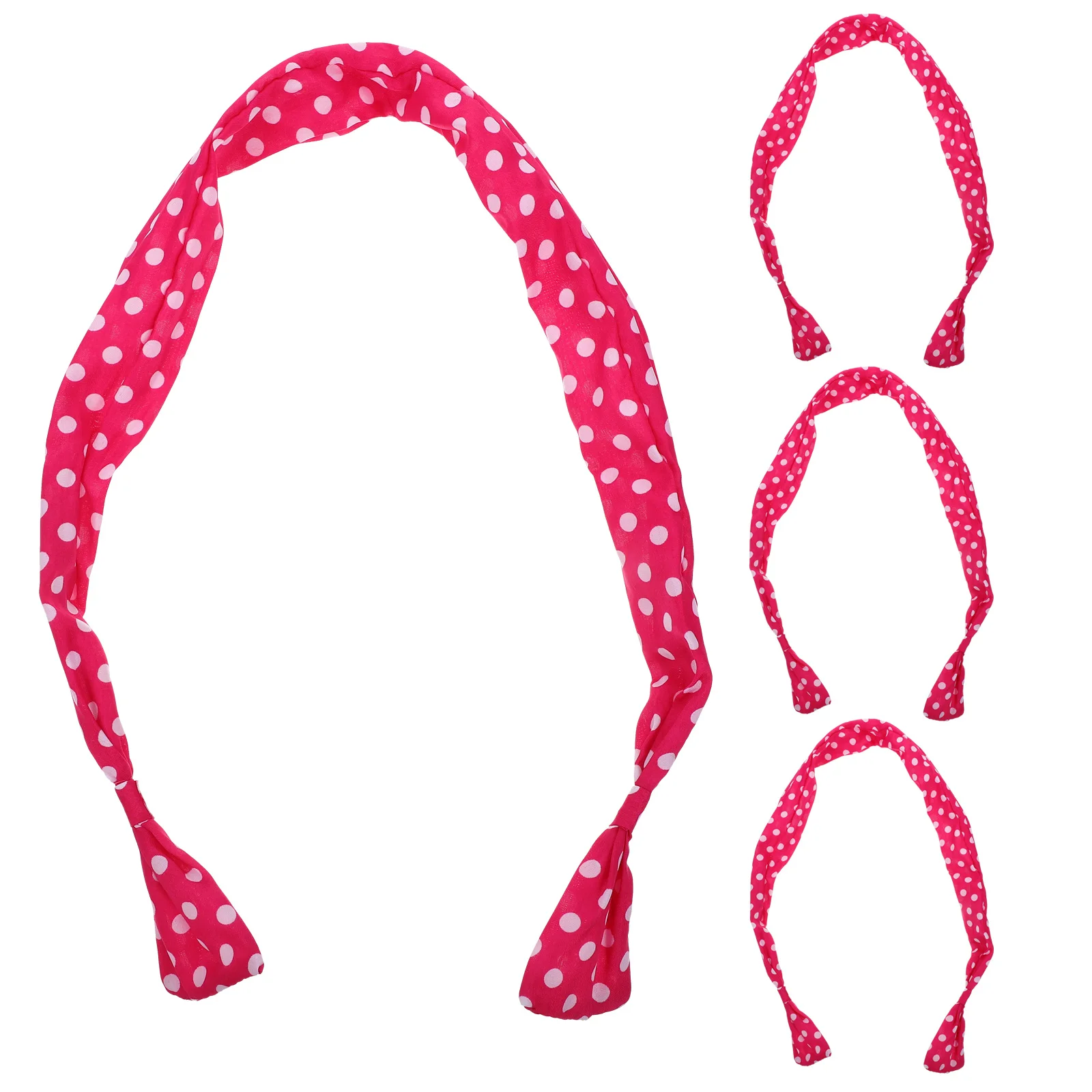 

4pcs Dot Hairband Girls Headbands Bowknotted Women Bows Cute Hairbands Scarf Anti Slip Women Hair Accessories Party