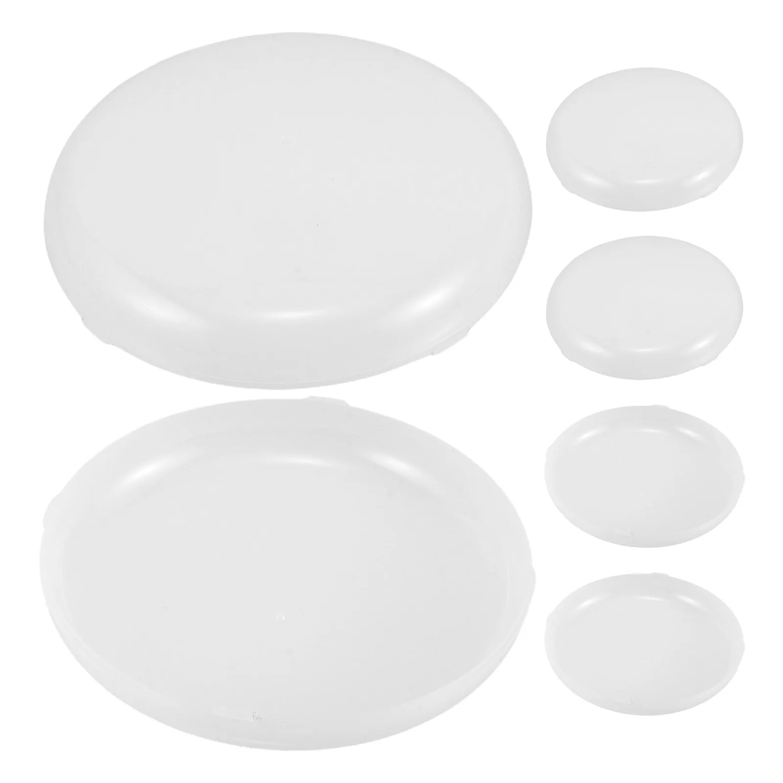 

6 Pcs Lampshade Diffuser LED Light Cover Round PC Panel Anti Fog Milky White Thick Diffuser Sheet for Ceiling Lights