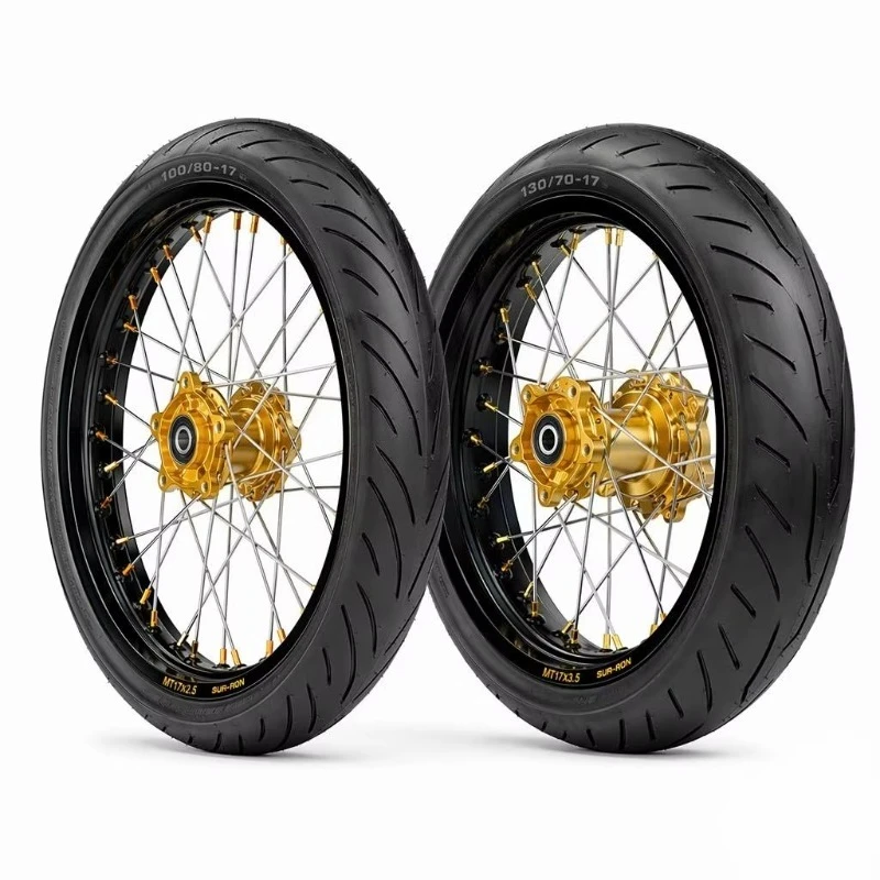 Complete Wheel Kit 17inch Aluminum Billet Hub Anodized Black Rim Street Complete Kit