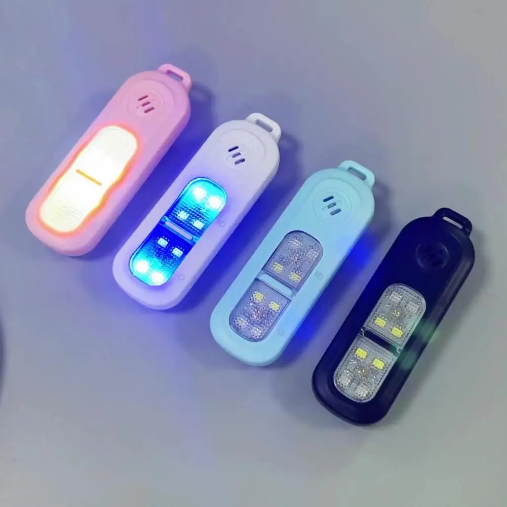 Outdoor Night Running Light Women Personal Safety Alarm Light USB Rechargeable 130dB Emergency Alarm Keychain LED Flashlight