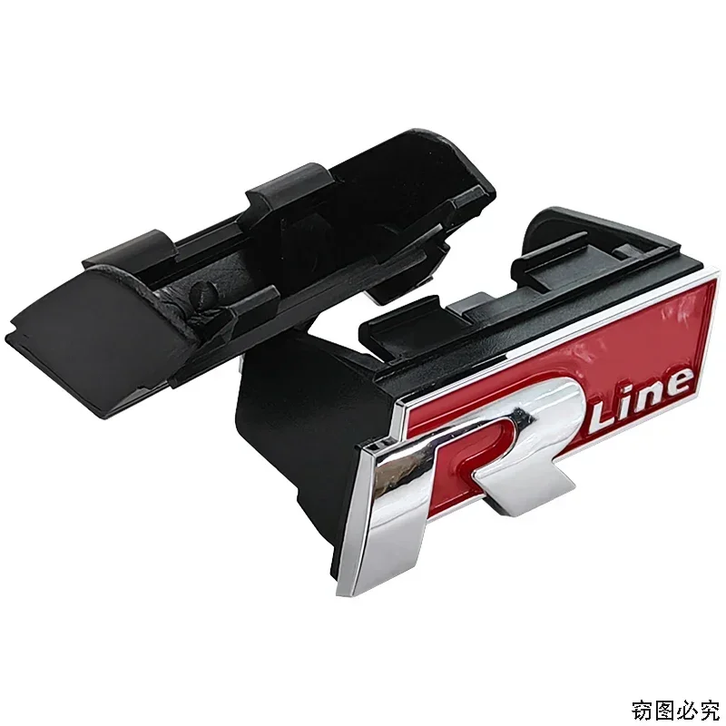 شعار السيارة ABS شعار الشبكة الأمامية لـ R Rline Touareg Polo GTI Golf Tiguan CC Passat R36 Scirocco اكسسوارات السيارات