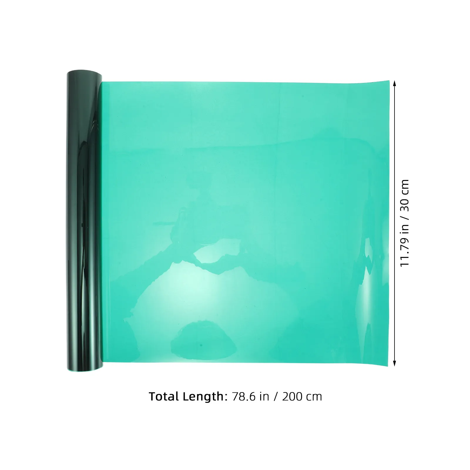 1 Roll Double Way Perspective Glass Privacy Window Film 200x30cm Heat Control Static Cling Sun Blocking Non-Adhesive Reusable