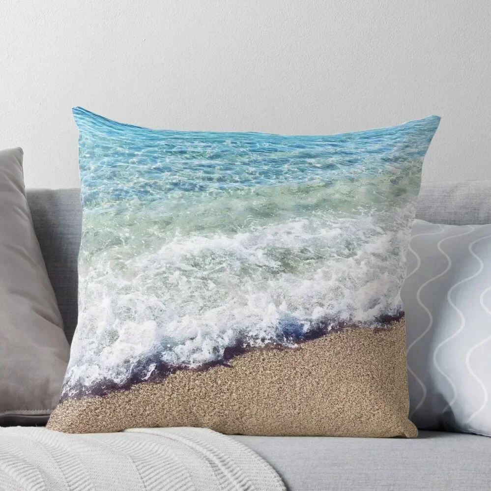 

Ocean Blue Shore Waves Throw Pillow pillowcases for sofa cushions Christmas s Covers Cushion Child pillow
