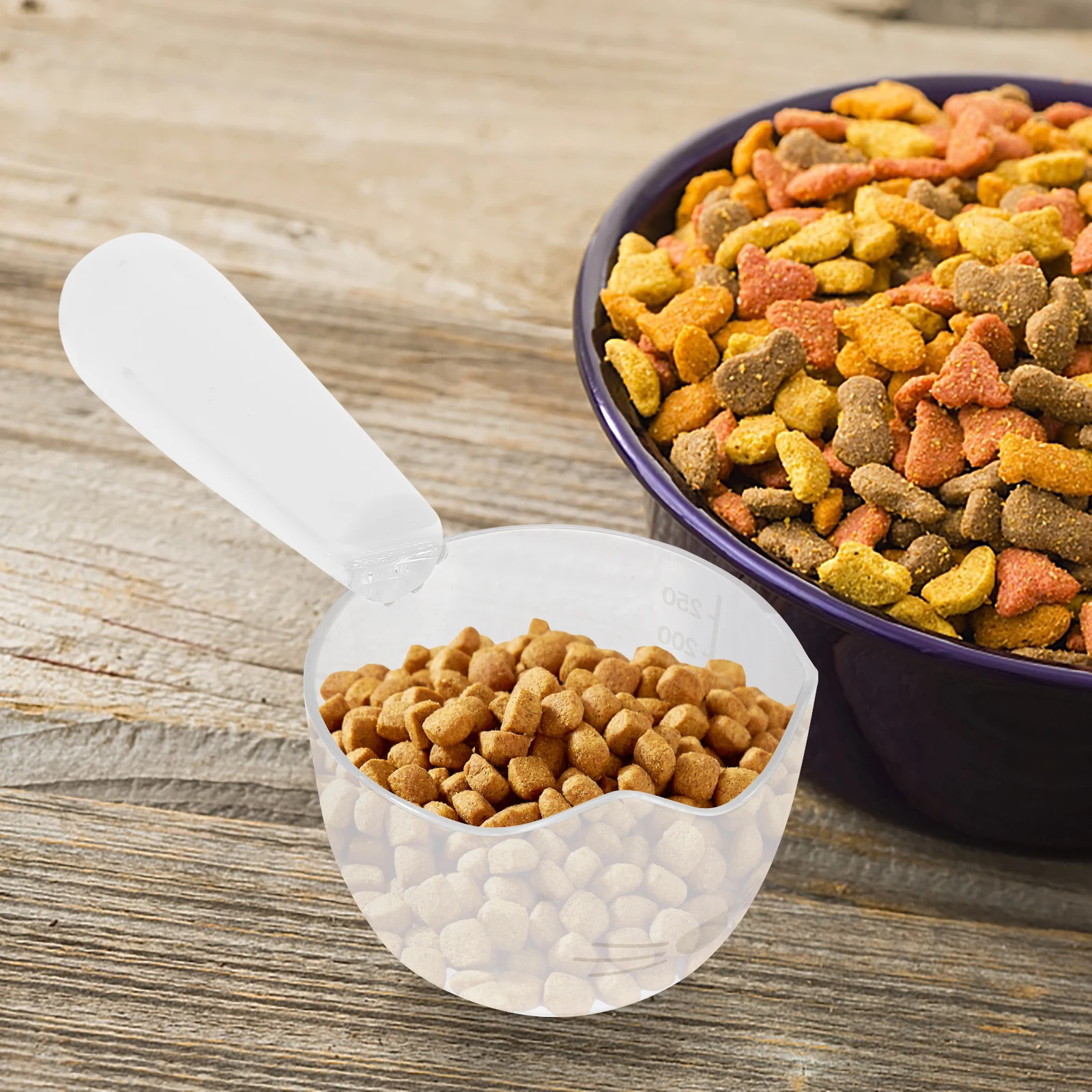 

Wet Food Spoon for Cats Dogs Blue Transparent Scoop Measuring Scale Storage Clip Reusable Pet Feeding Accessories