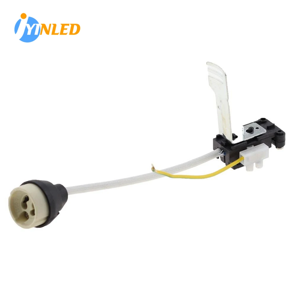 Conector de Base de enchufe Gu10, soporte de cerámica, cableado de lámpara para bombilla Led MR16 GU10, halógena, 6 piezas