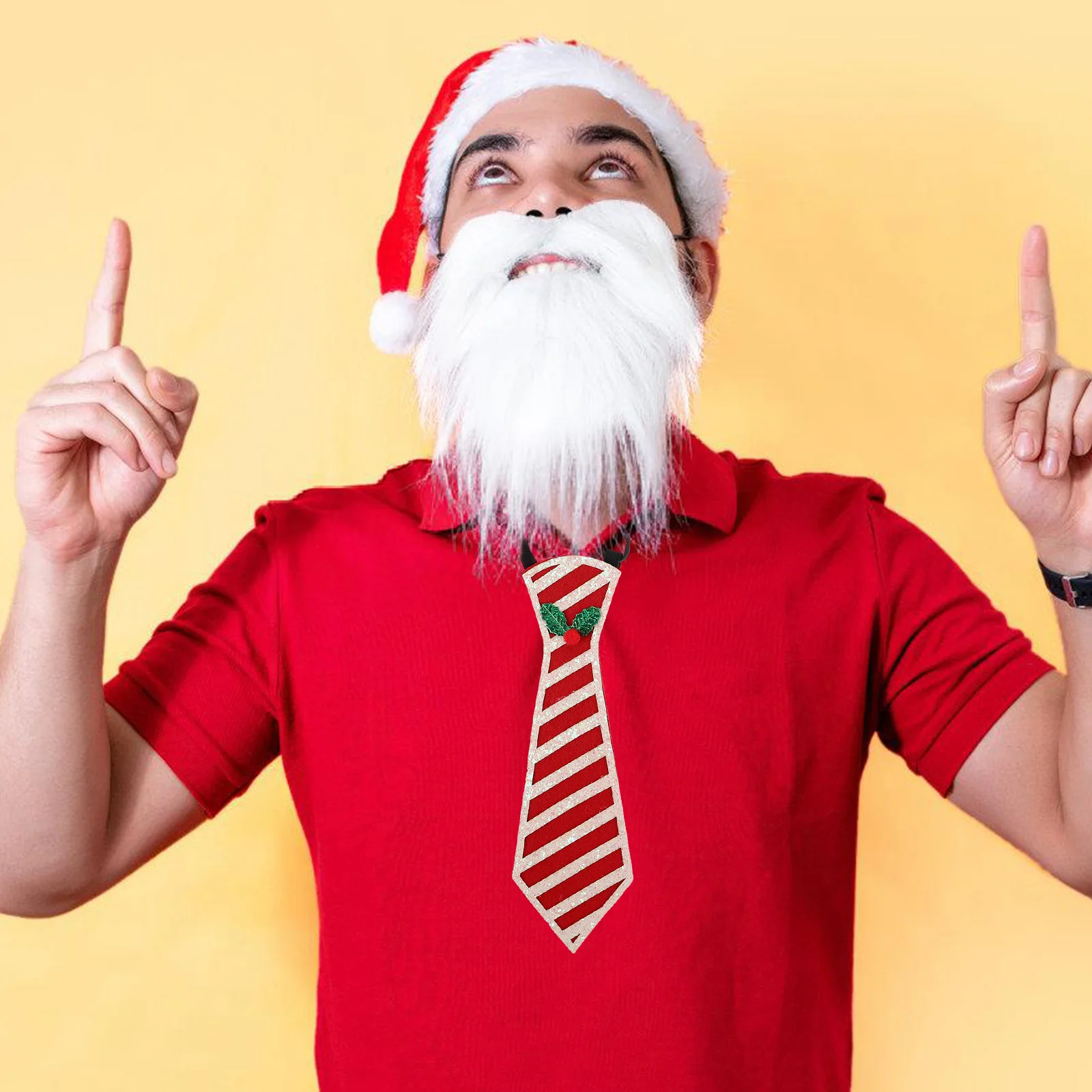 Cravates de noël en feutre, 2 pièces, Design d'élan, accessoire de fête de vacances doux pour hommes et garçons, vêtements de fête, célébration de noël et d'hiver