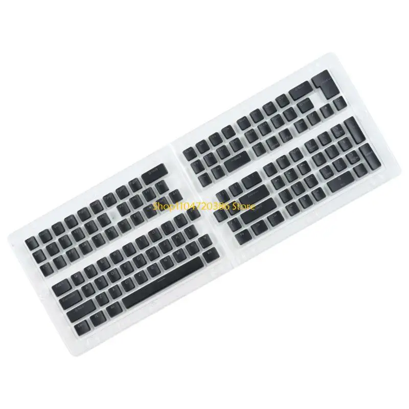 K0EA Keycap Gaming Keycap PBT Tahan Lama untuk Keyboard Mekanis Cherry Mx Switch 104 Tombol/Set Set Kunci Lampu Latar Puding