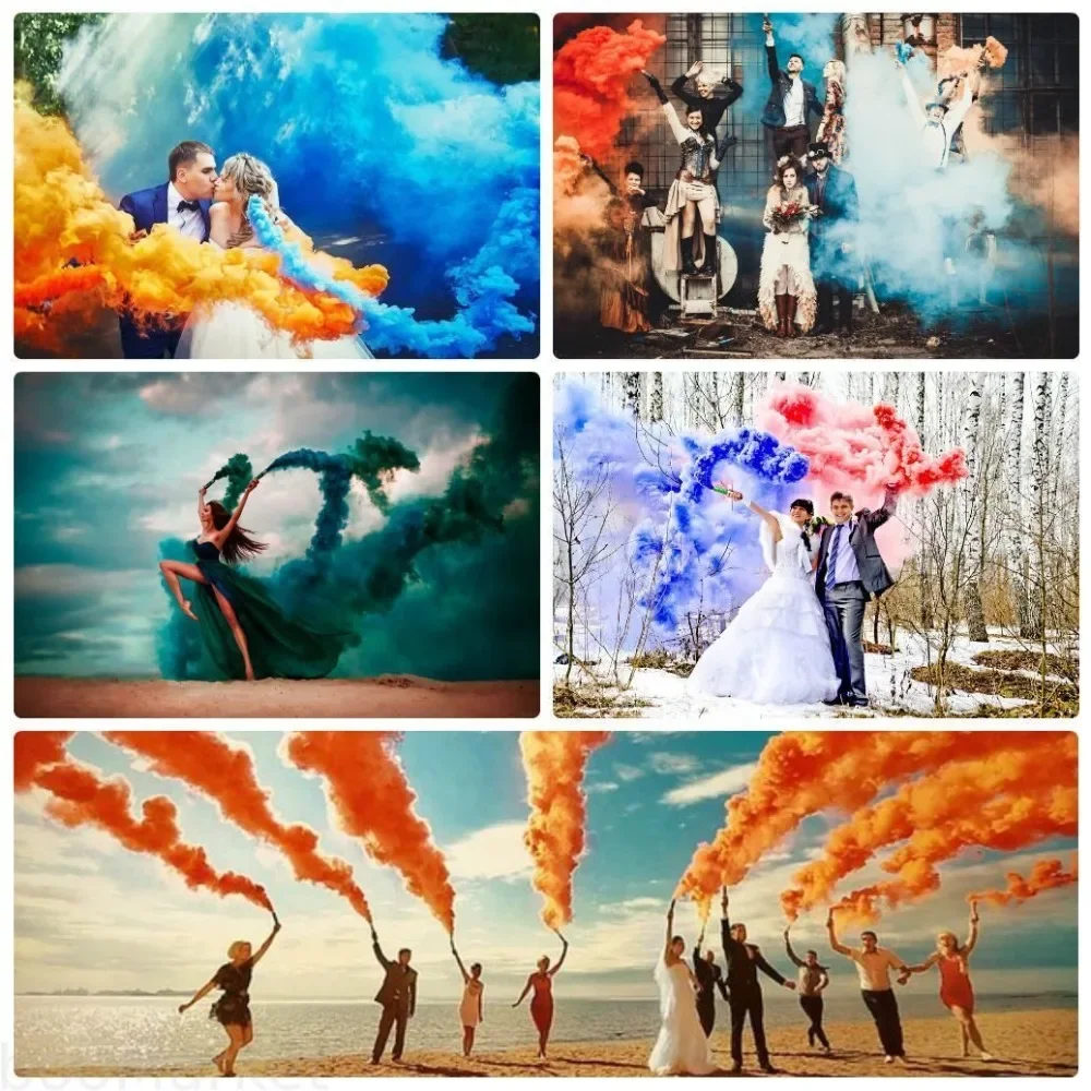 

Wedding Fog Smoke-Stick-Prop Colorful Handheld Smokes Atmosphere Interesting Party Decor Photography Aid Smoke Stage Studio
