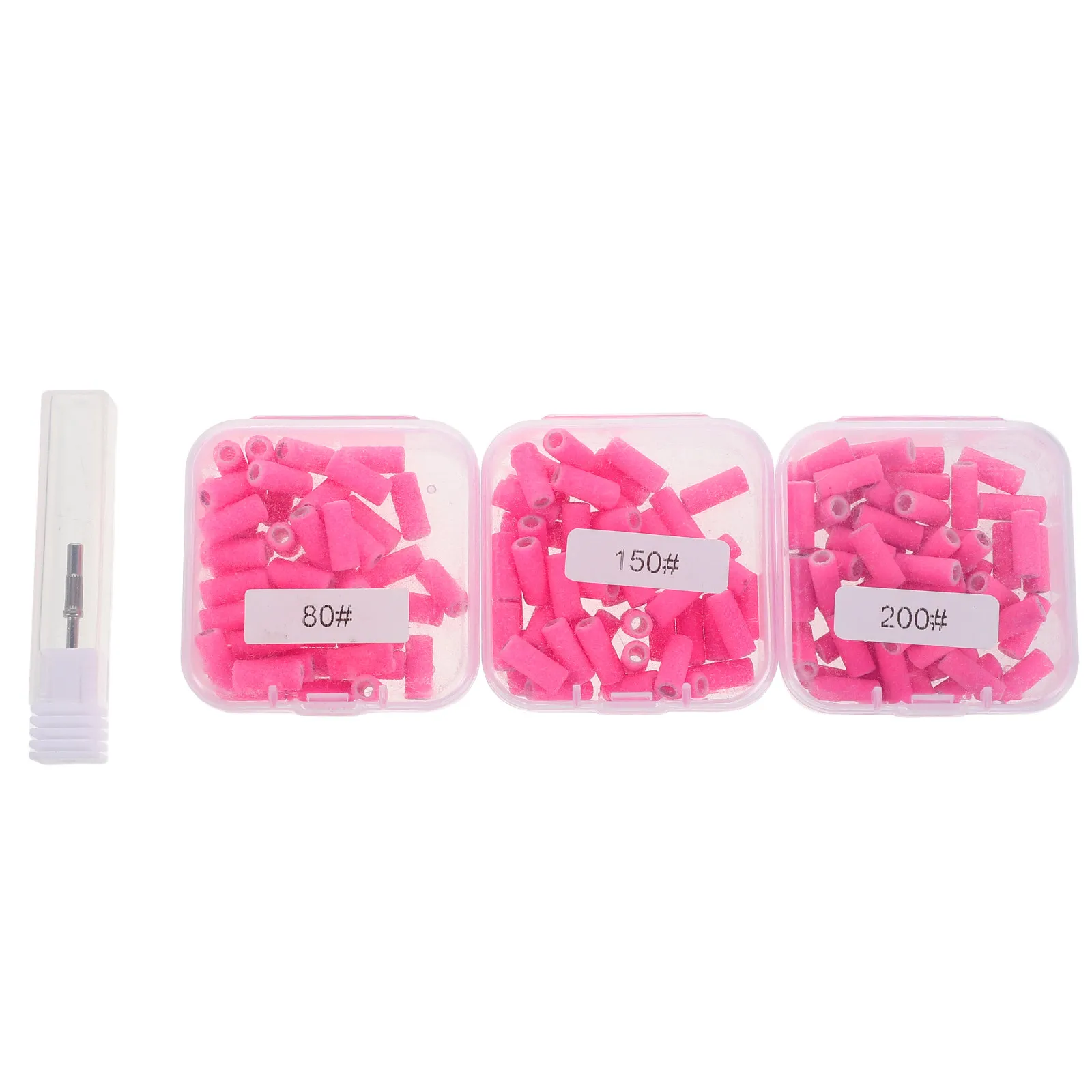 

1Set Nail Drill Sanding Bands 3Mm 80 150 200 Grit Shaping Polishing Dead Skin Removal Salon Home Party Festival