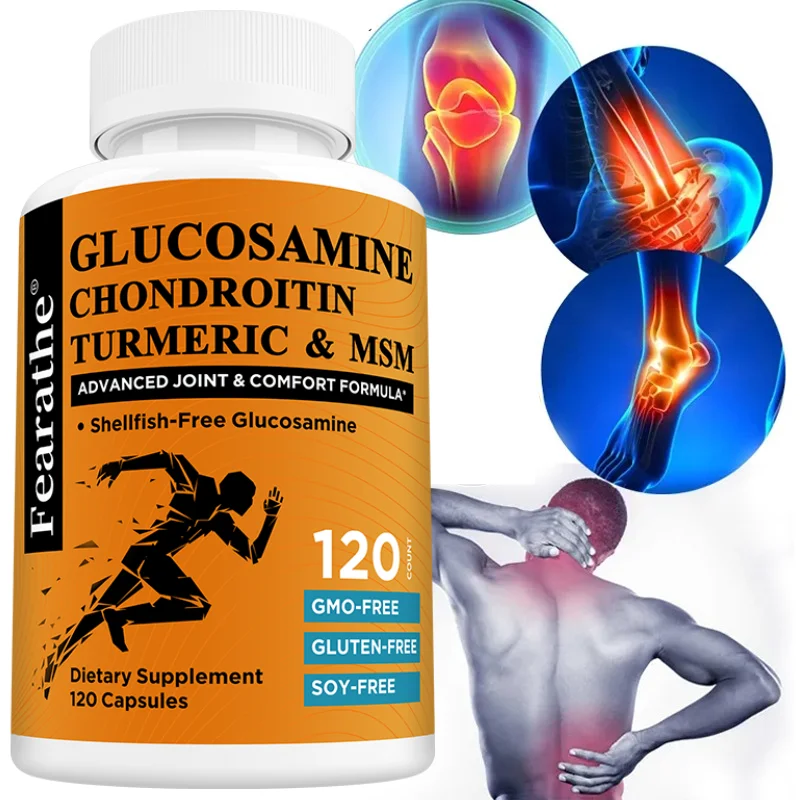 

Glucosamine Chondroitin Capsules, Joint & Cartilage Nutritional Support, Maintain Joint Flexibility & Body Comfort, Antioxidant