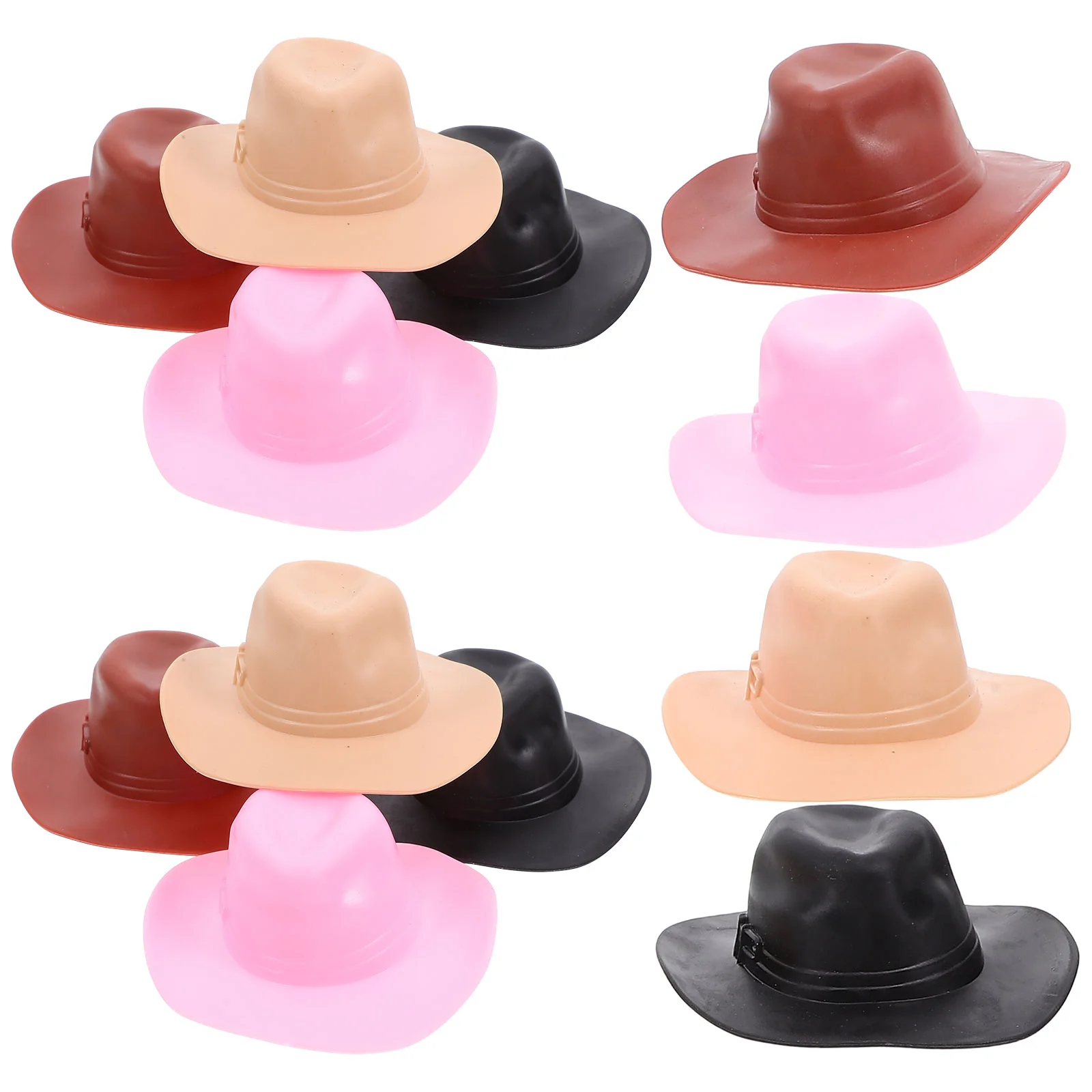 12 Pcs Hat Mini Hats Miniature Tiny House Supplies Denim Cap Baby Cake Decors Small for