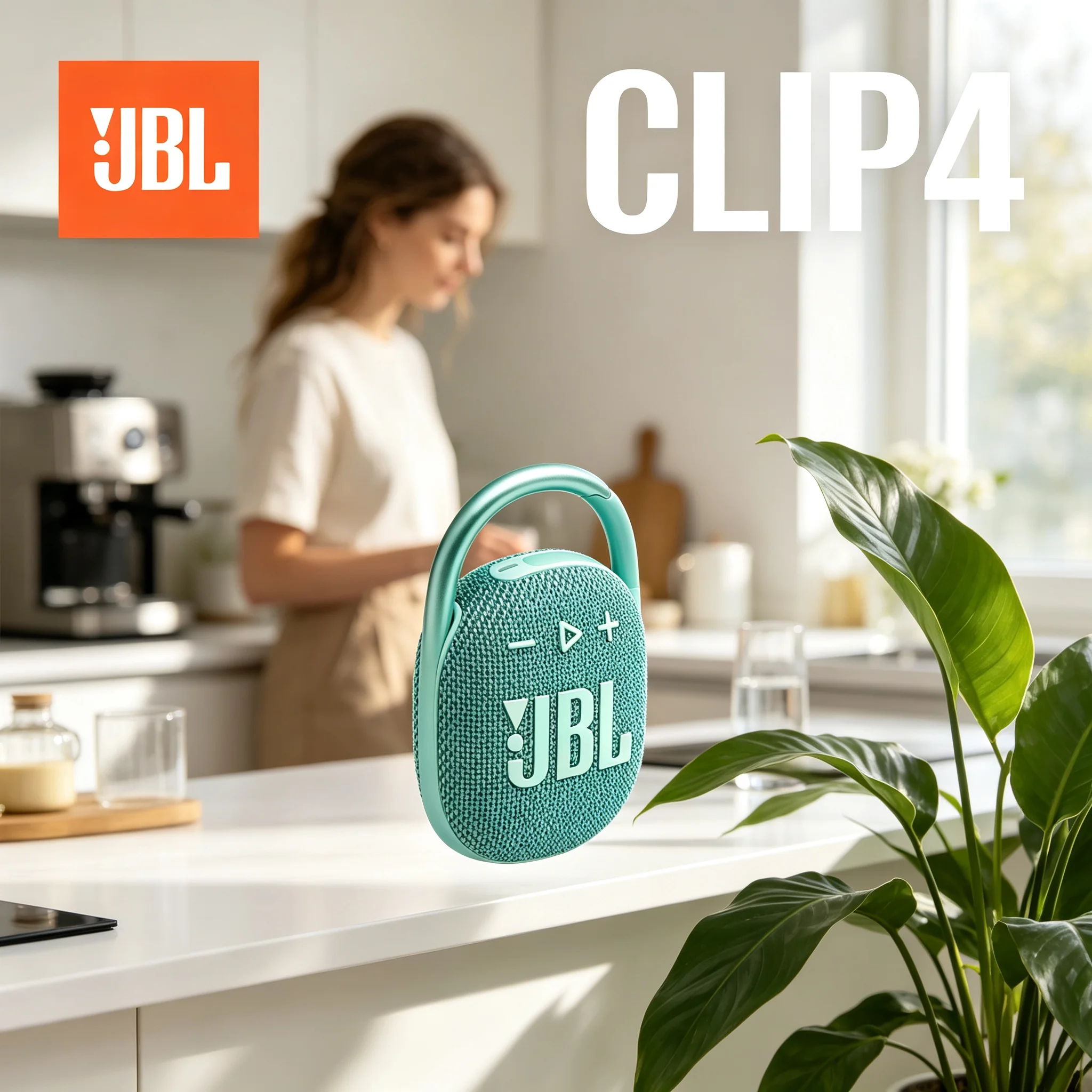 JBL CLIP4 Wireless Mini Clip-On Speaker Bluetooth 5.1 Punchy Bass Rugged Fabric Lightweight Audio for Backpack Travel Beach