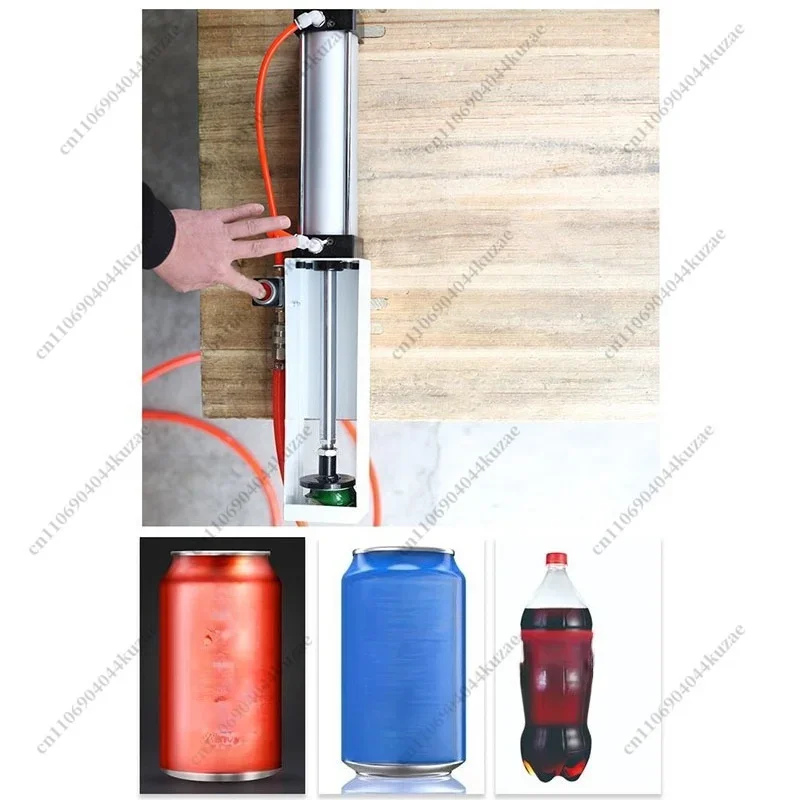 16Oz Pneumatic Aluminum Can Crusher, Beverage Bottle Compressing Tool for Household Kitchen Waste Recycling - view 5