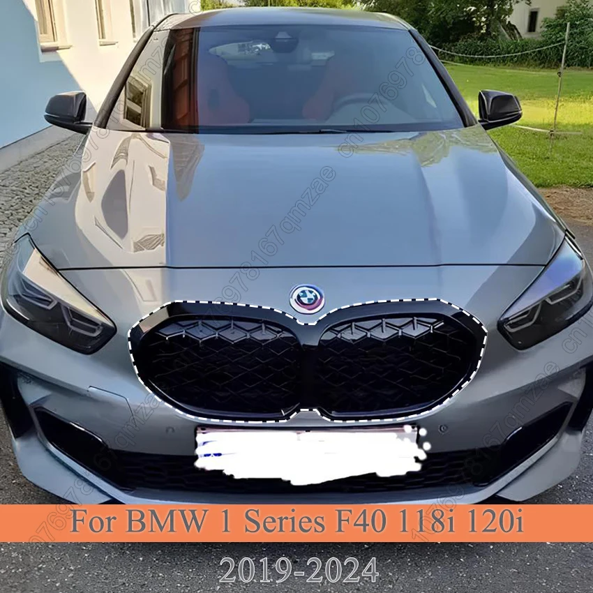 

Double Slat/Diamond Style Grille Front Kidney Grills Grille For BMW 1 Series F40 118i 120i 128ti 130i M135i xDrive 2019-2024