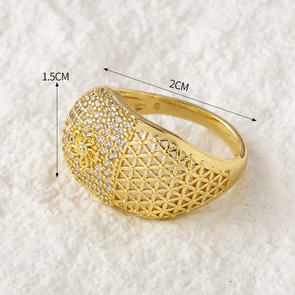 LUIZADA Vintage Türkische Fingerringe Frauen Runde Kristall Caesar Ring Gold Farbe Ethnische Hochzeit Schmuck Ring – Detail 20