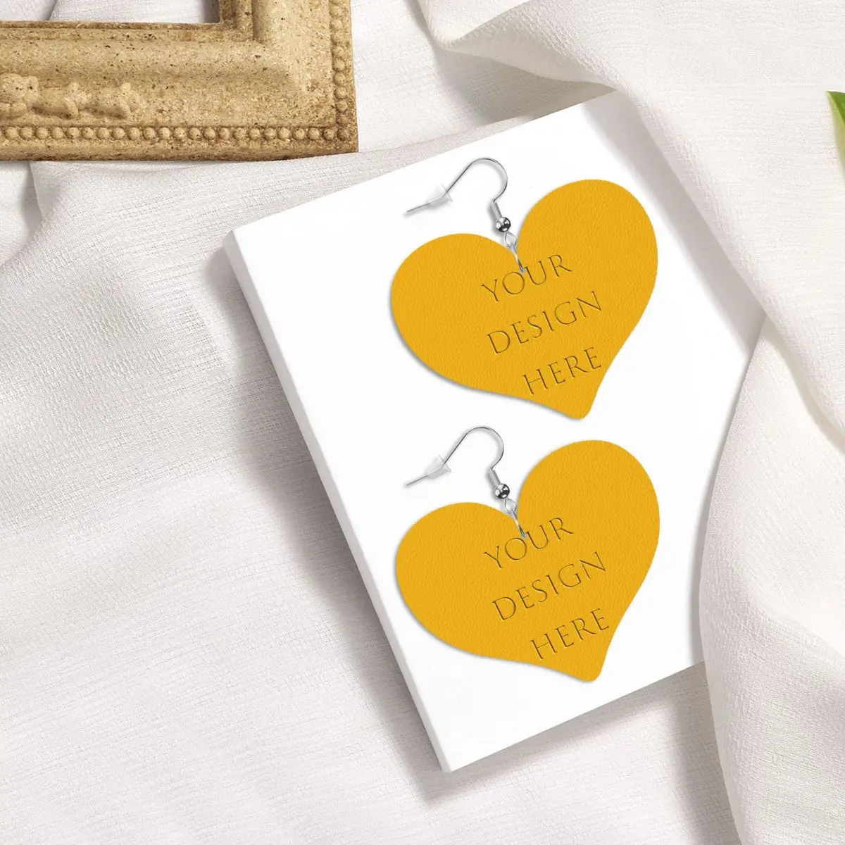 Personalizza la tua foto Logo Stampa testo Orecchini pendenti Orecchini pendenti Orecchini in pelle per le donne Moda il tuo design qui Fai da te per la festa