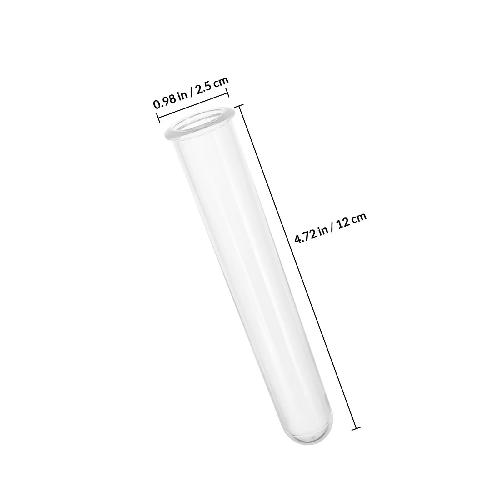 10Pcs Acrylic Test Tubes Clear Laboratory Tubes for Sample Storage Scientific Experiments Plant Propagation Candy Party