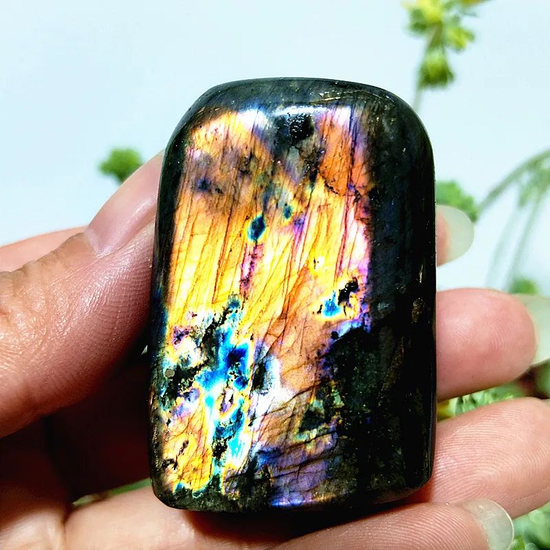 Natural Stones Finland Labradorite Light Palm Feng Shui Crystal Room Decor Meditation Healing Spiritual Reiki Energy Healing
