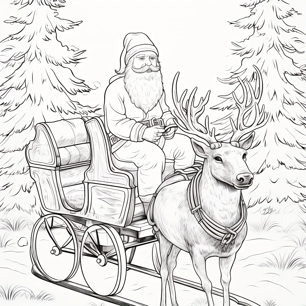 28 Pages Funny Christmas Theme Coloring Book for Adult Stress Reduction | Colouring Book for Stress Relief and Mood Reduction