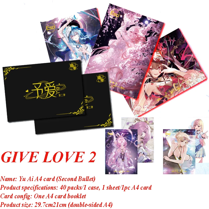 New Give Love 2 Goddess Story A4 Boards Waifu Card Anime Goddess Rem Kafka Lsp Swimsuit Bikini Cards Doujin Toy And Hobbies Gift